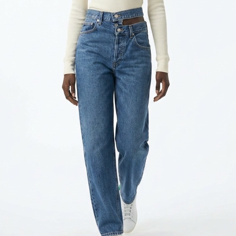 AGOLDE Broken Waistband Jean Women 26 Blue Straight Leg Denim Streetwear